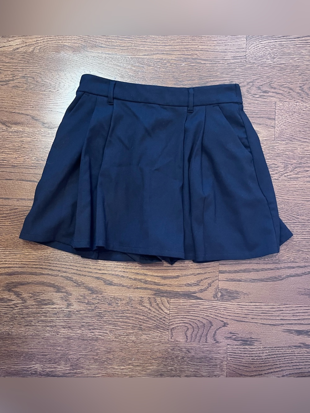 🍟hollister‎ Black Pleated high rise Mini Skirt small